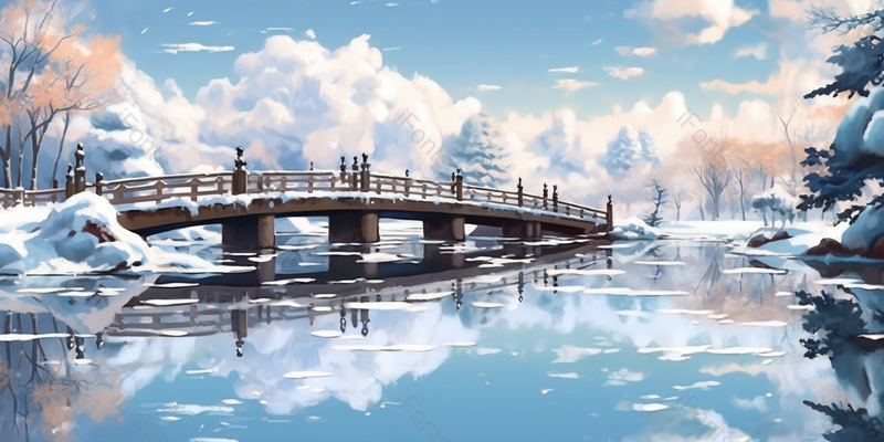 杭州冬季西湖林园古桥雪景,插画/手绘图,插画/手绘图库,插画/手绘图下载,插画/手绘